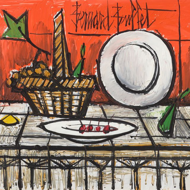 Bernard Buffet — Румяна Nature morte fond rouge