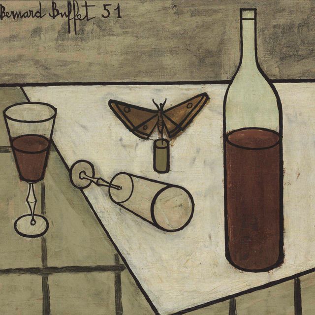 Bernard Buffet — Бутыль с вином и пряностями