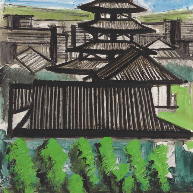 Bernard Buffet — Храм Кофуку-Дзи-Нара