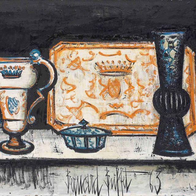 Bernard Buffet — Смерть природы среди ваз из Мустье
