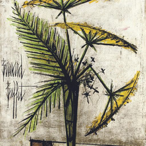Bernard Buffet — Желтые омбрелии