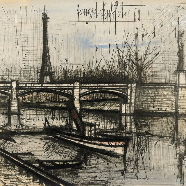 Bernard Buffet — Эйфелева башня и мост Гренель