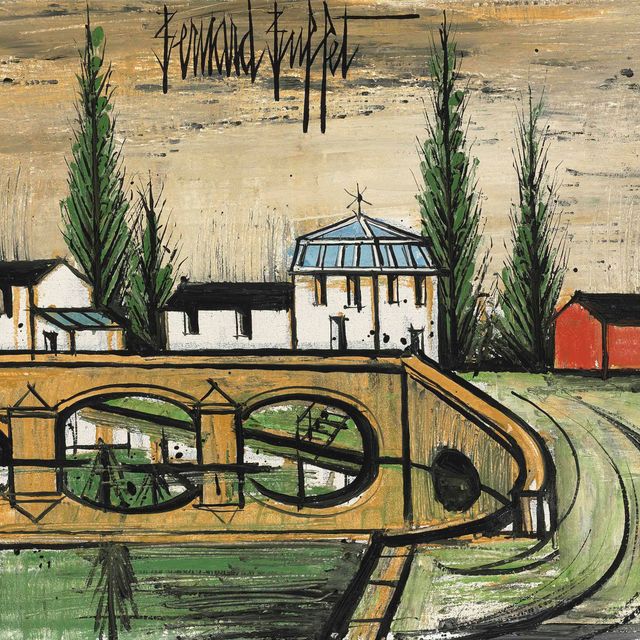 Bernard Buffet — Дом на берегу реки