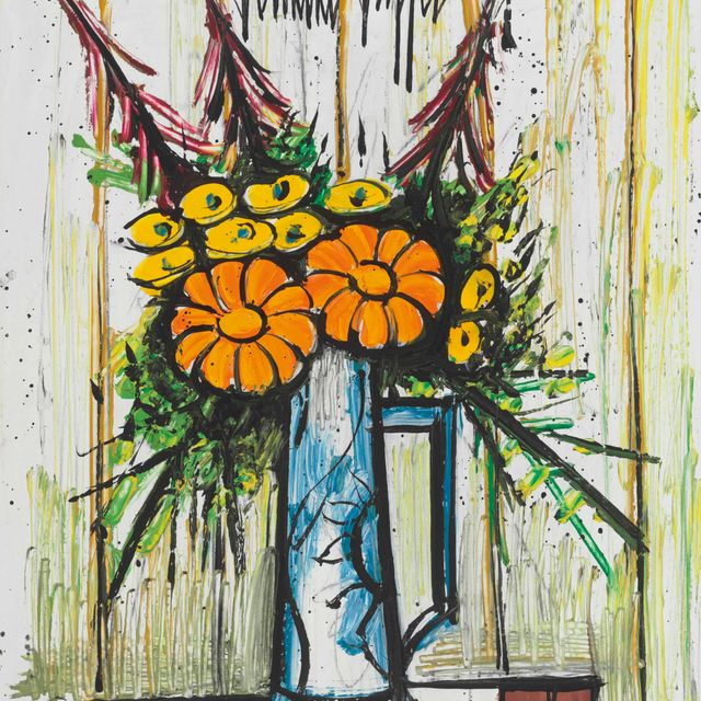 Bernard Buffet — Цветы, танцующие на ветру