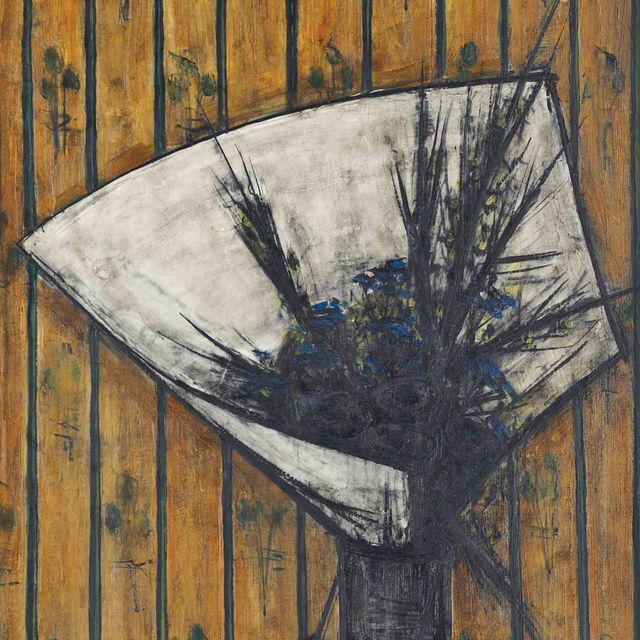 Bernard Buffet — Букет цветов в горшочке с молоком