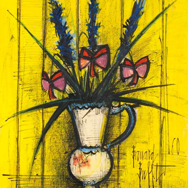 Bernard Buffet — Флер, папильоны в вазе
