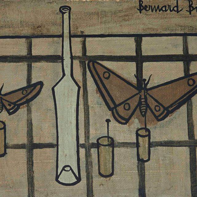 Bernard Buffet — Папильоны и бутыль