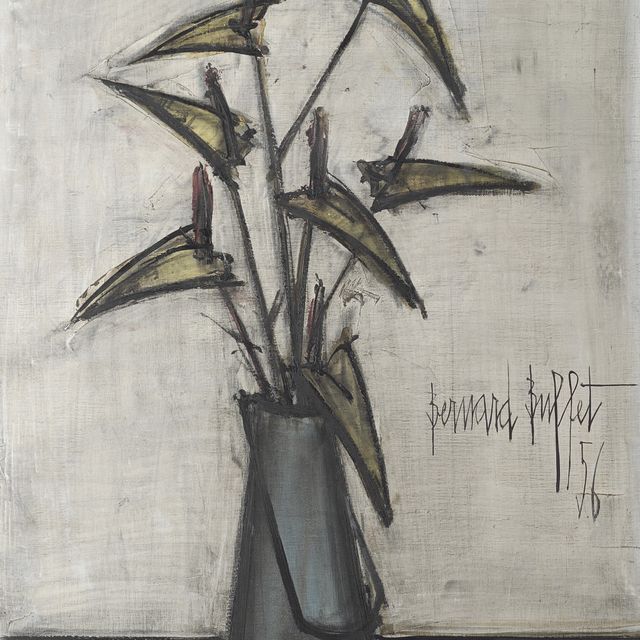 Bernard Buffet — Цветы в горшочке с молоком