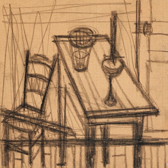 Bernard Buffet — Песни Мальдорора, Столик и шезлонг для гостей