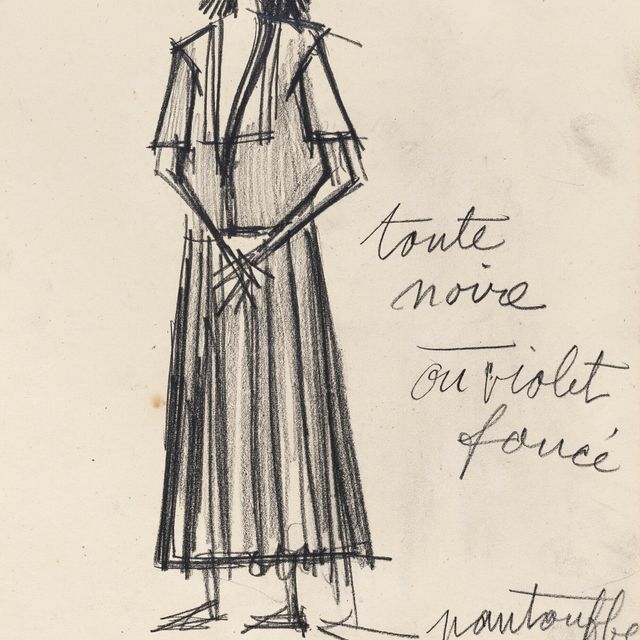 Bernard Buffet — Девушка с улицы, модель для костюмированной вечеринки "Покровительница"