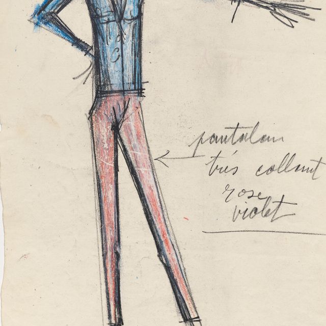 Bernard Buffet — Сагуины, макет костюма для "Покровителя"
