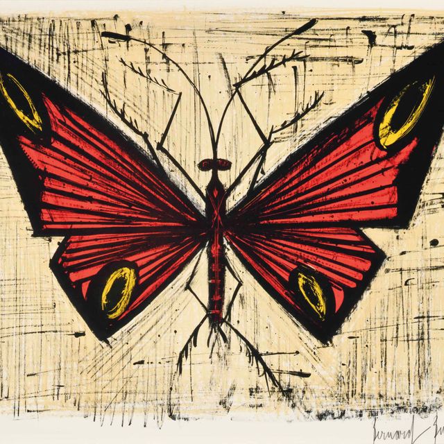 Bernard Buffet — Красно-желтая бабочка (номер 43)