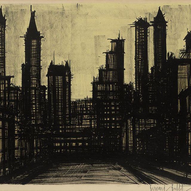 Bernard Buffet — Одна пластинка с альбома New York (Solier 55)