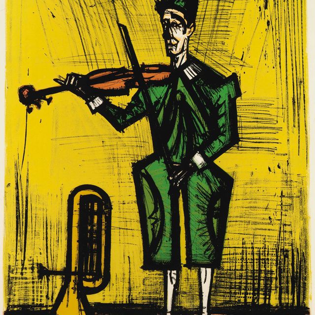 Bernard Buffet — Скрипач, из: Mon cirque (Sorlier 171)