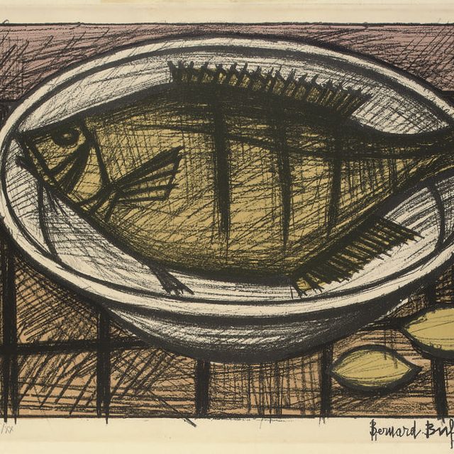 Bernard Buffet — Пуассон на плато (часть 2)