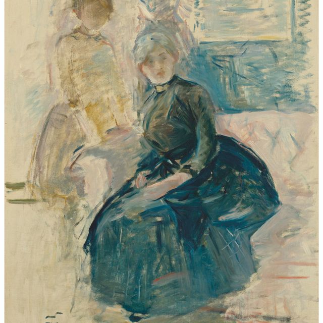 Berthe Morisot — Берта Моризо и девушка, скрывающаяся за окном