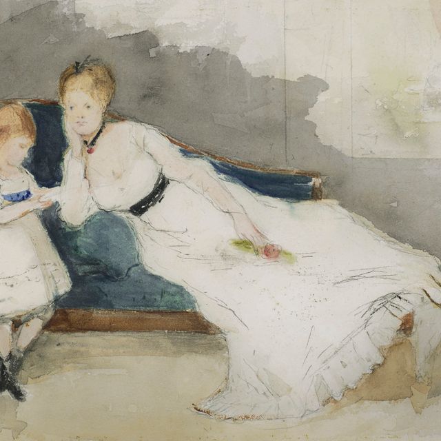 Berthe Morisot — Мадам Гобийяр и ее дочь Поля