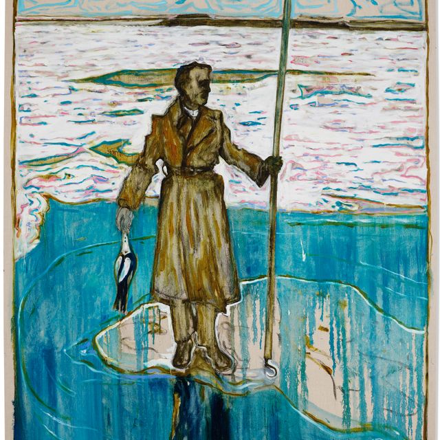 Billy Childish — мужчина стоял на льду, держа в руках мертвую утку (у берегов Ху-Несса, река Медуэй, 1963) (версия z)