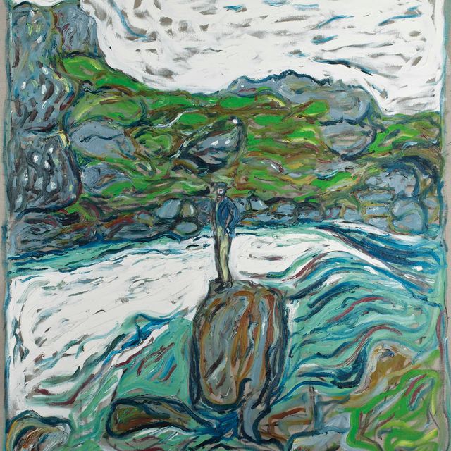 Billy Childish — Человек на скале, река Альтинг, Исландия