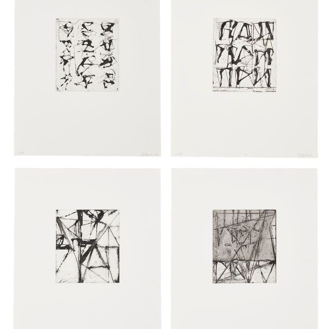Brice Marden — Гравюры для Рексрота : четыре оттиска