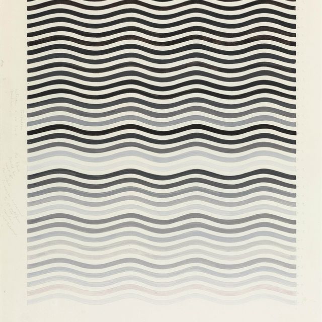 Bridget Riley — Теплые и холодные серые тона, изучение последовательности