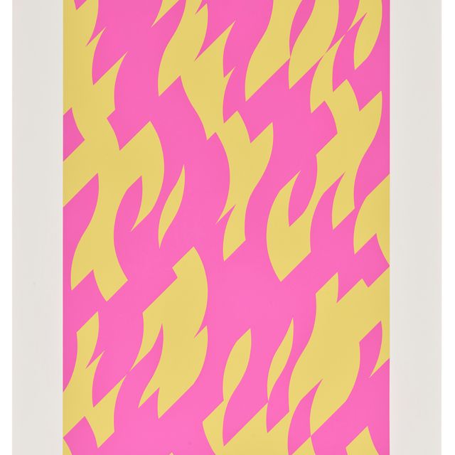 Bridget Riley — Пурпурный и желтый