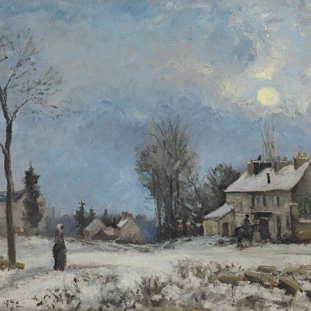 Camille Pissarro — Отель relais de poste, Версальский маршрут, Лувесьен, окрестности
