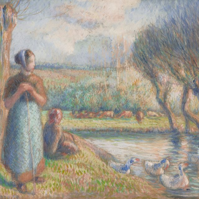 Camille Pissarro — Облаченная в небесный наряд на границе вечности