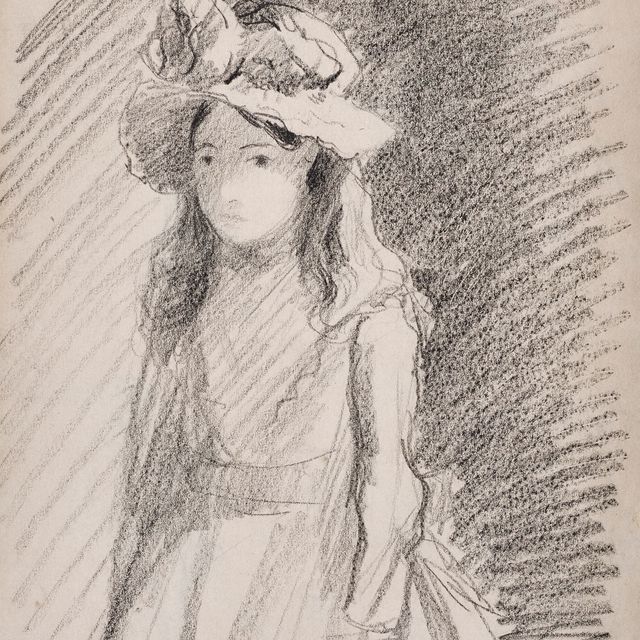Camille Pissarro — Молодая девушка во вводной части (спереди); Этюды (сзади)