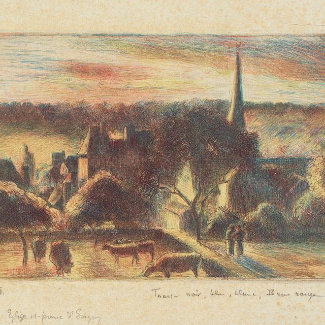 Camille Pissarro — Церковь и ферма в Эраньи