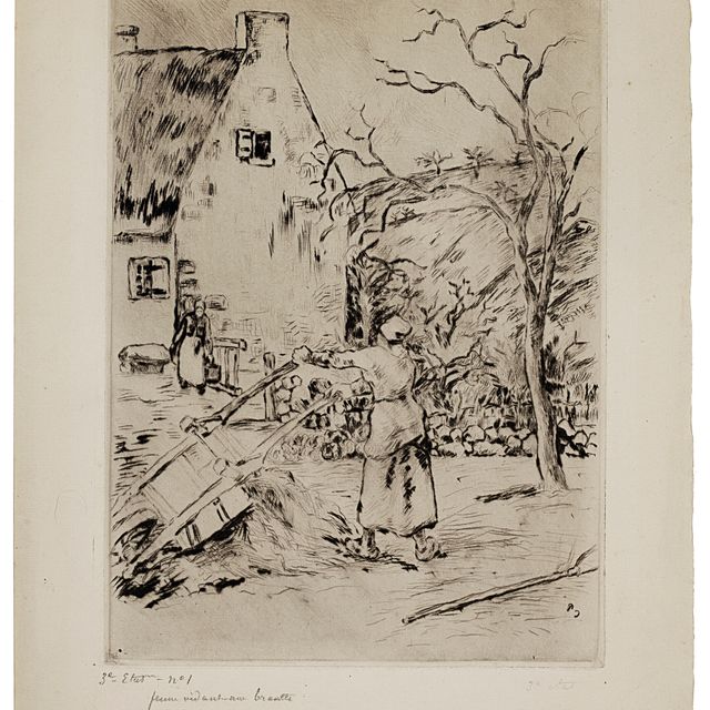 Camille Pissarro — Женщина, которая ищет свою брошь