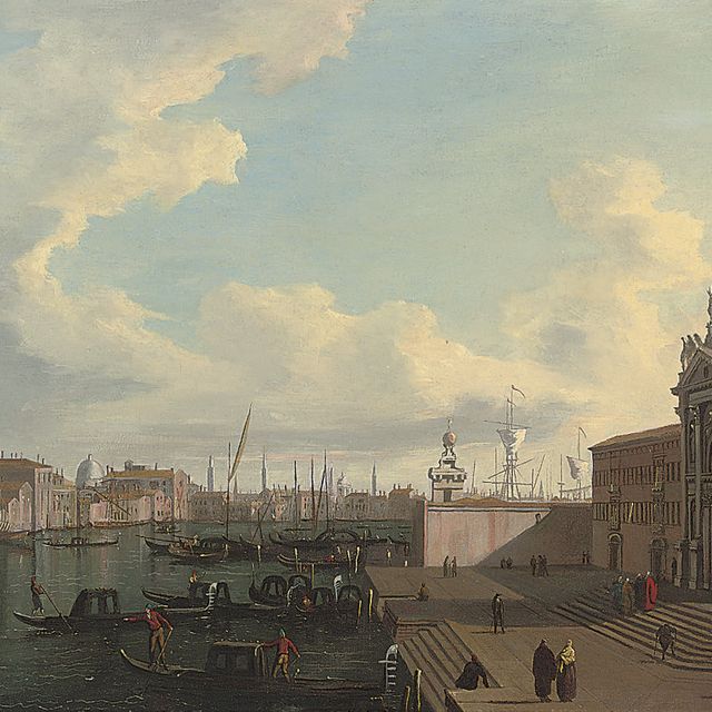 Canaletto — Вход в Гранд-канал в Венеции с видом на Санта-Мария-делла-Салюте
