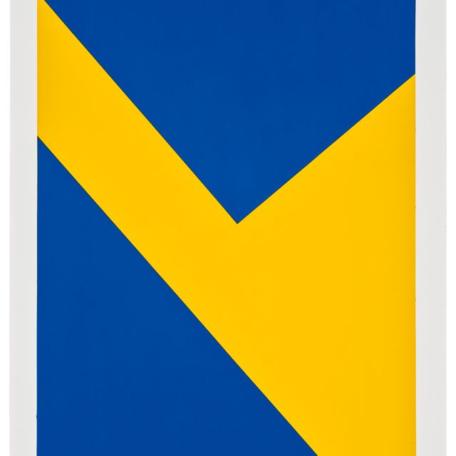 Carmen Herrera — Без названия (синий и желтый)