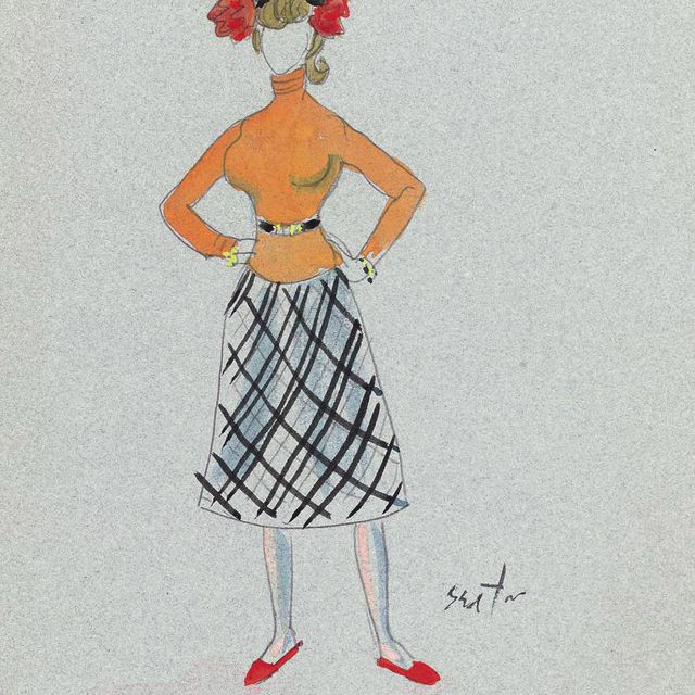 Cecil Beaton — Дизайн костюма Кэтрин Хепберн в роли Коко Шанель в фильме "Коко", 1969