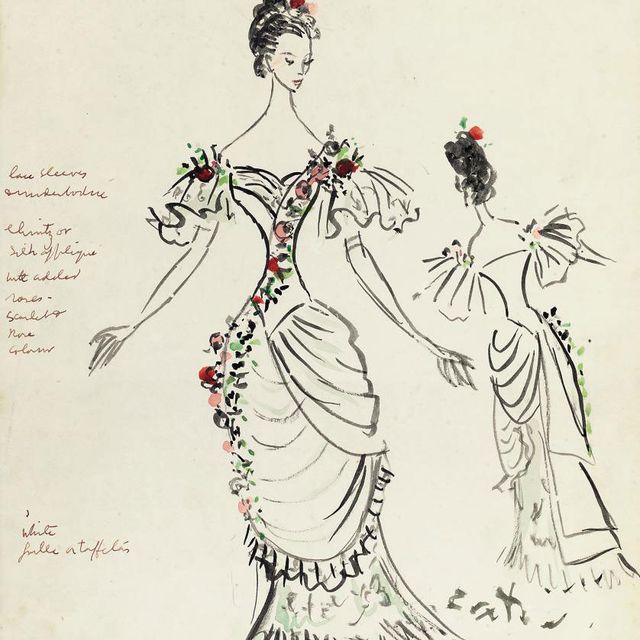 Cecil Beaton — Дизайн костюмов Кэрол Лоуренс для фильма "Саратога", 1959