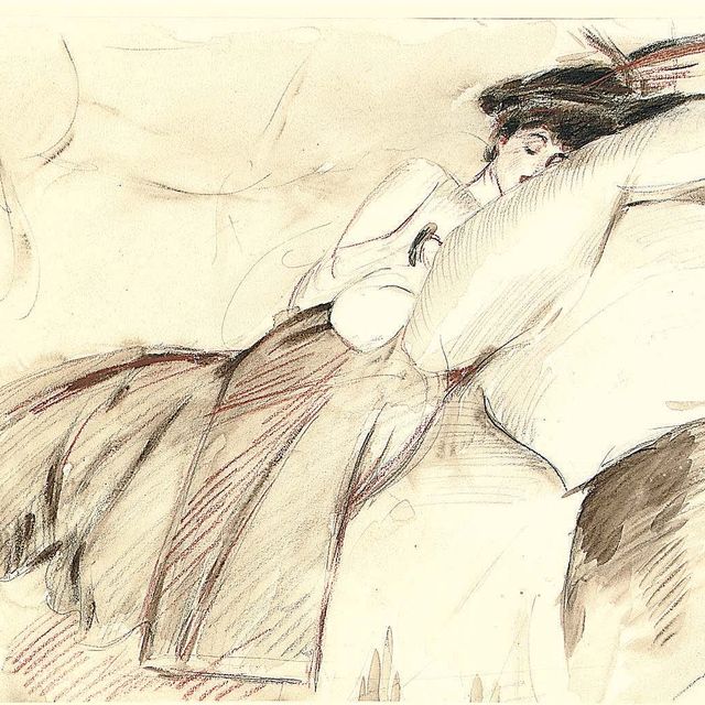 César — Портрет Консуэло, герцогини Мальборо (1877-1964), полулежащей на кушетке