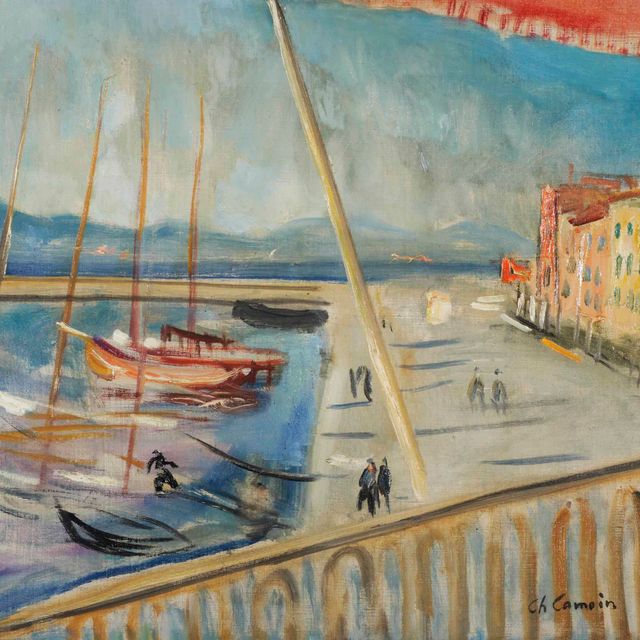 Charles Camoin — Улица порт-де-Сен-Тропе в отеле Sub