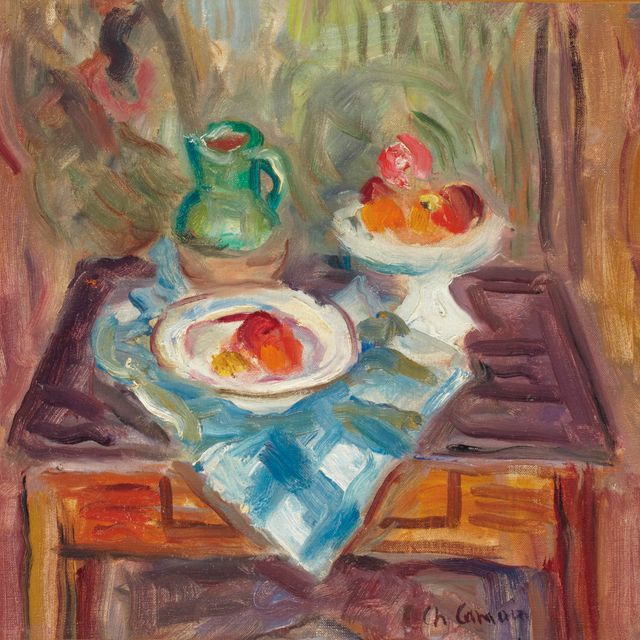 Charles Camoin — Смерть природы в сочетании с верте и фруктовыми компотами