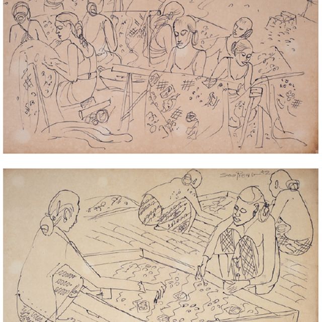Cheong Soo Pieng — Изготовление батика