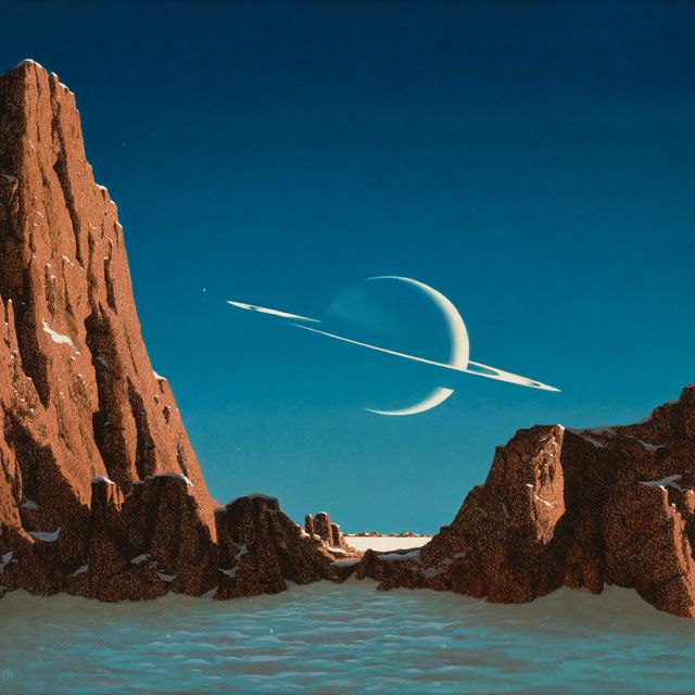 Chesley Bonestell — САТУРН, ВИДИМЫЙ С ТИТАНА