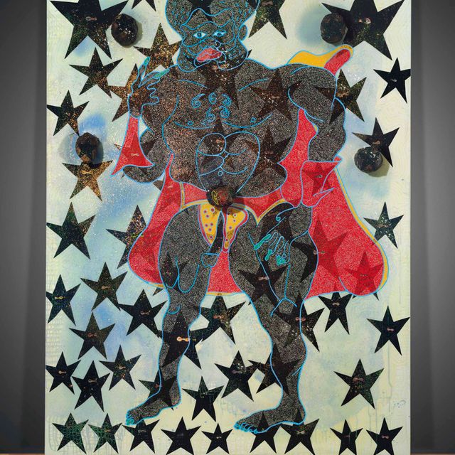 Chris Ofili — Обнаженная душа капитана Говна и Легенда о Черных звездах
