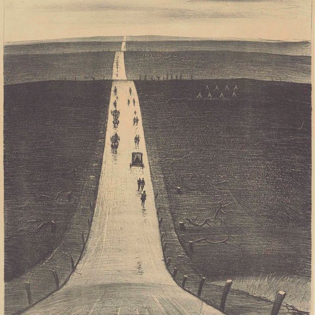 Christopher Nevinson — Дорога из Арраса в Бапом