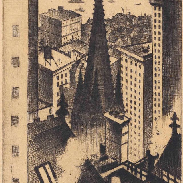 Christopher Nevinson — Храмы Нью-Йорка