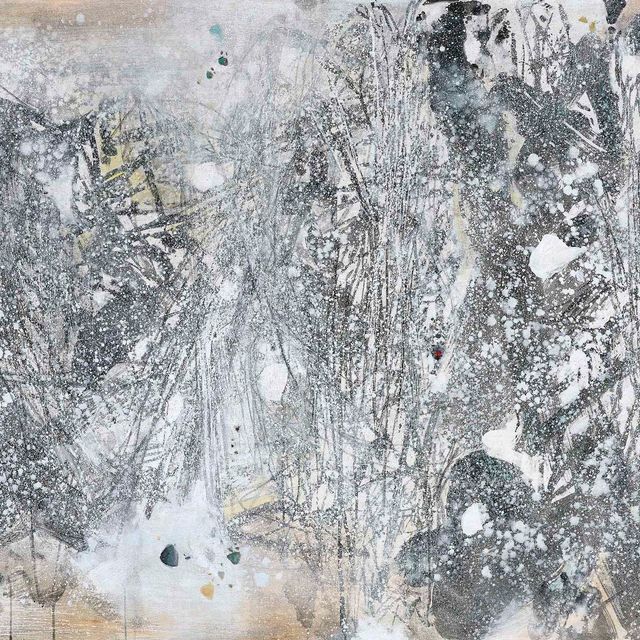 Chu Teh-Chun — La Forêt Blanche I (Белый лес I)