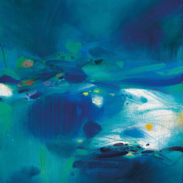 Chu Teh-Chun — Atmosphère bleue V (Голубая атмосфера V)