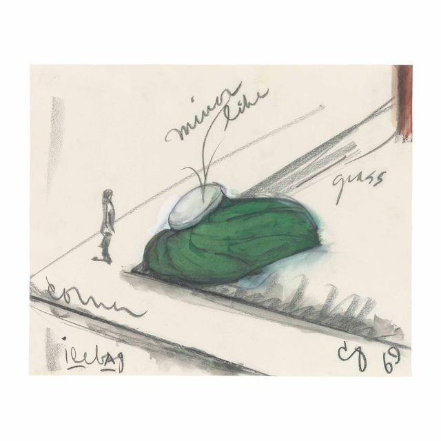 Claes Oldenburg — Мешок для льда на угловой площадке с рисунком