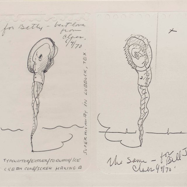 Claes Oldenburg — Пишущая машинка / Ластик / Торнадо / Рожок для мороженого / Шуруповерт создают супермагистраль в Лаббоке, штат Техас.
