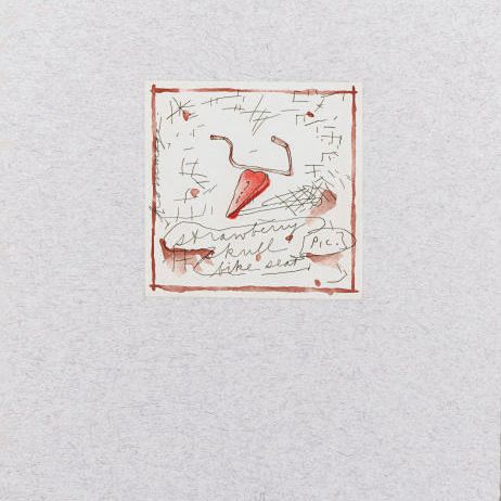 Claes Oldenburg — Велосипедное сиденье с клубничным черепом (A. & P. 128)