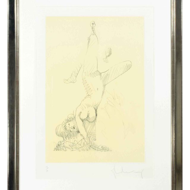 Claes Oldenburg — Женщина, висящая в имитации мягкого веера (издание А) (Axsom & Platzker 159.1)