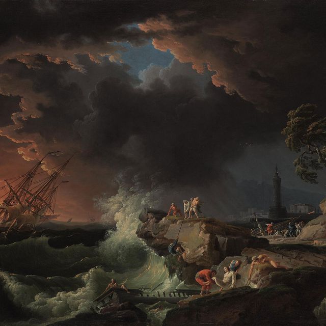 Claude Joseph Vernet — Кораблекрушение с фигурами, сходящими на берег